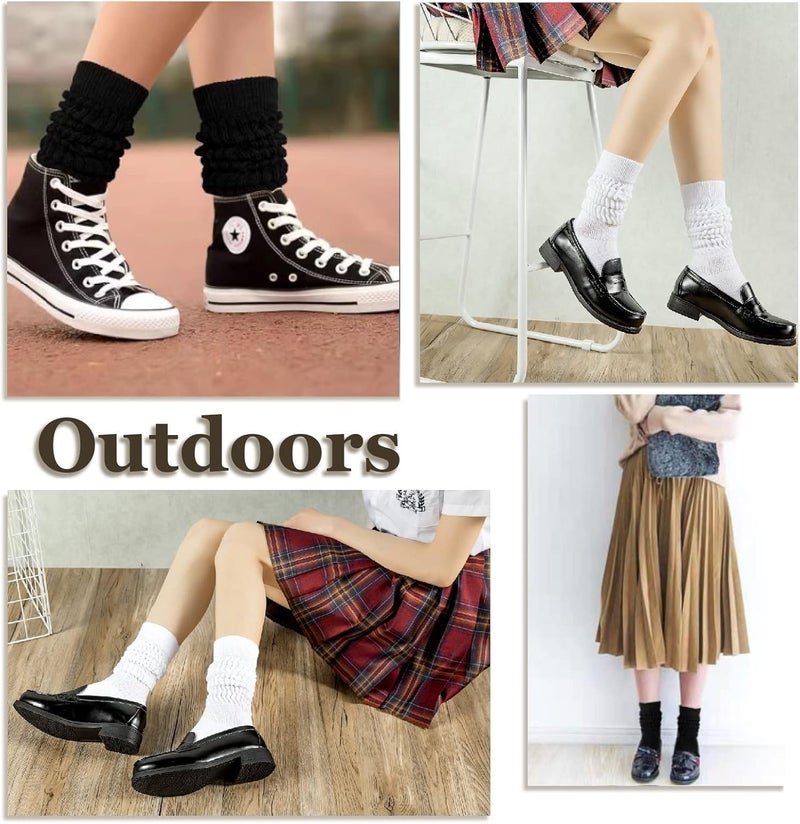Flydo Store Womens Slouch Sock Scrunch Socks Soft Long Boot Socks for Women Stacked High Sock 2-3 PACK - Image 5